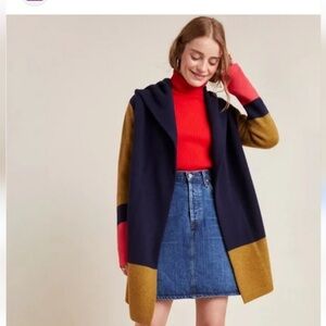 # 19 - Anthropologie - “Field Flower” - colour block open style cardigan